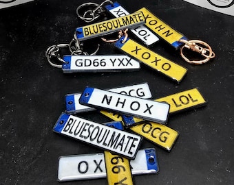 Custom UK Number Plate Keychain:  Car Lover Gift