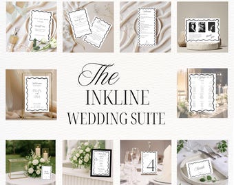 Minimalist Wedding Invitation Bundle: Modern Elegant Template Suite (Canva Editable, Digital Download)