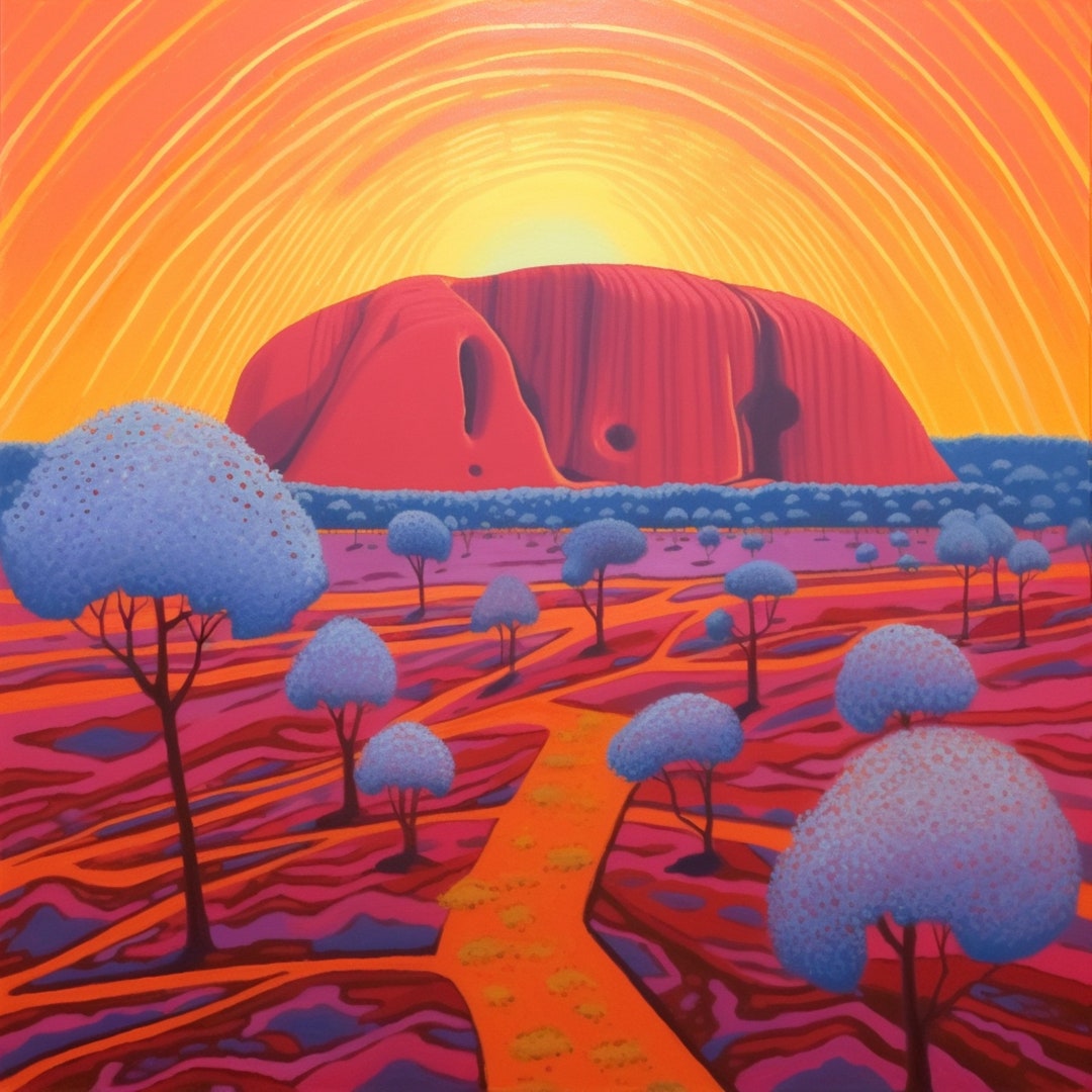 ULURU Aboriginal Art Print Australian Aboriginal Art Etsy