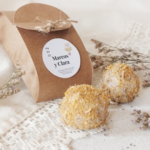 Personalized "Flowers" seed bombs ideal for giving as a guest gift (wedding, baptism, etc.)
