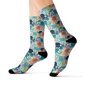 Funny Octopus Socks - Perfect for Mens Dress, Groomsmen, Best Friend or Personalized Gift Ideas