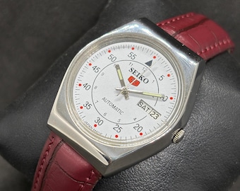 Reloj de pulsera Seiko 5 automático vintage reacondicionado con día y fecha para hombre, Japón