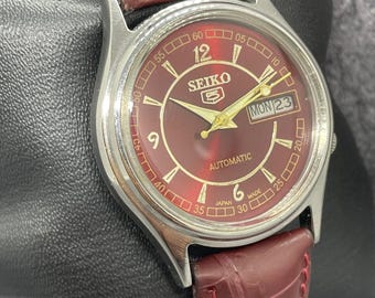 Vintage Refurbished Seiko 5 Automatic Day/Date Japan Men's Wrist Watch