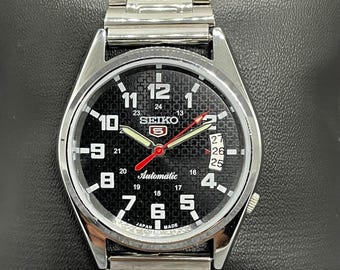 Vintage Refurbished Seiko 5 Automatic Day/Date Japan Men's Wrist Watch