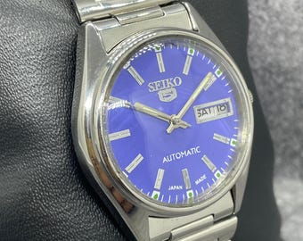 Vintage Refurbished Seiko 5 Automatic Day/Date Japan Men's Wrist Watch