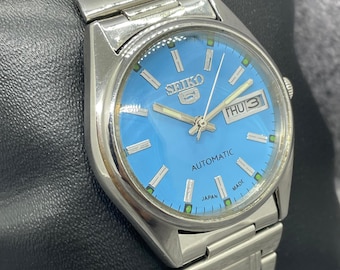 ヴィンテージ セイコー 5 機械式 自動巻き 21 石 ゴールド ダイヤル