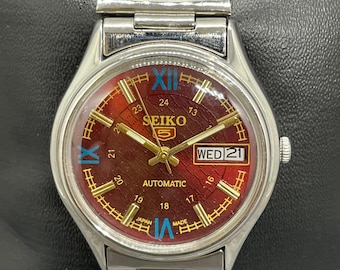 Vintage Refurbished Seiko 5 Automatic Day/Date Japan Men's Wrist Watch