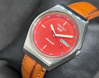 Reloj de pulsera Seiko 5 automático vintage reacondicionado con día y fecha para hombre, Japón