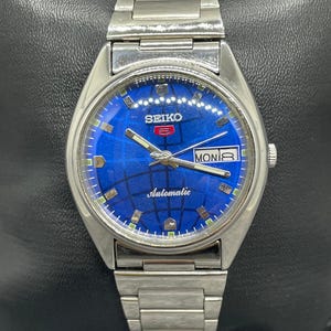 Vintage Refurbished Seiko 5 Automatic Day/Date Japan Men&#39;s Wrist Watch