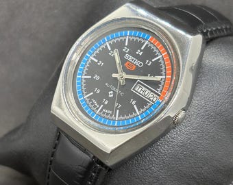 Reloj de pulsera Seiko 5 automático vintage reacondicionado con día y fecha para hombre, Japón