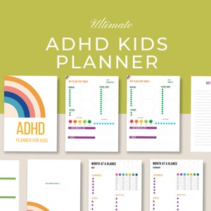 ADHD Kids Planner / Kids Planner / Kids planner sheets / Planner / Planner for ipad, goodnotes / Kids school template / Kids school agenda