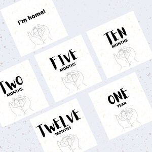 Baby Month Milestones Cards MINIMALISTIC for Photos | Digital Files | Download