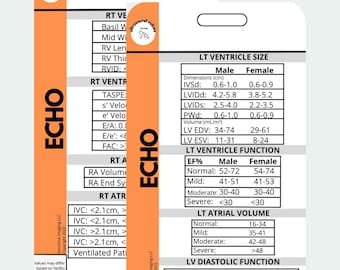 Ultrasound values badge buddy (Echo)