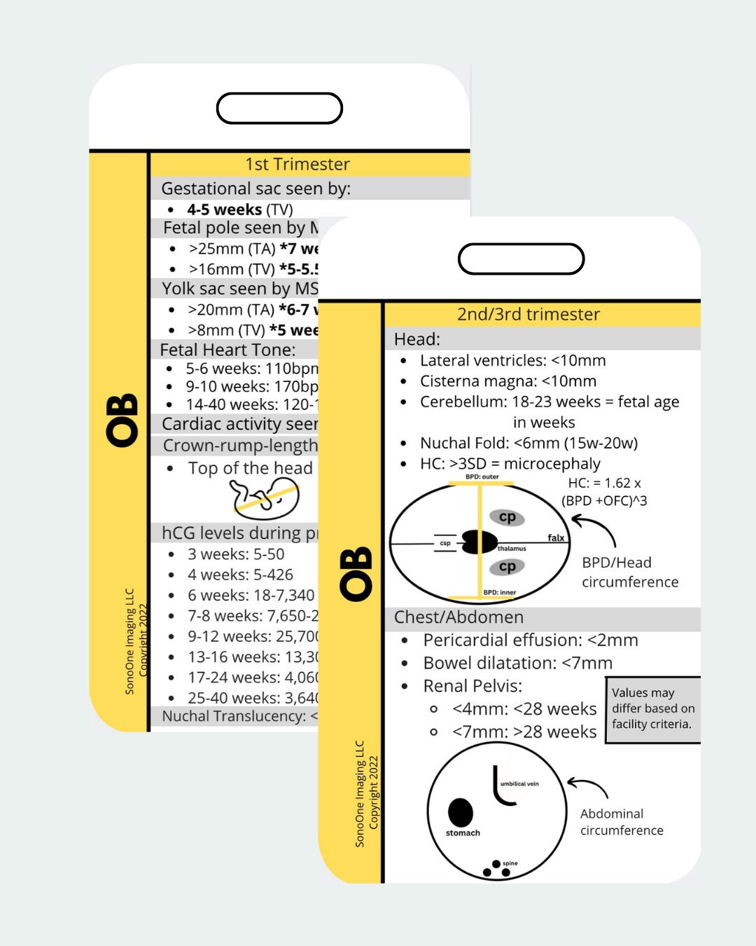 Ultrasound Values Badge Buddy ob/gyn extra Measurements/details Etsy