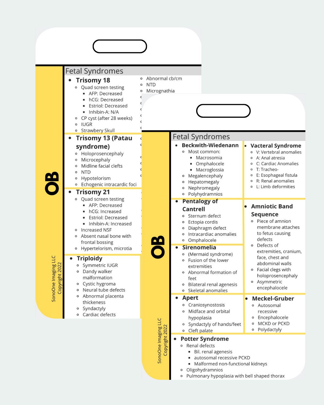 Ultrasound Values Badge Buddy (ob/gyn *extra Measurements/details*) - Etsy