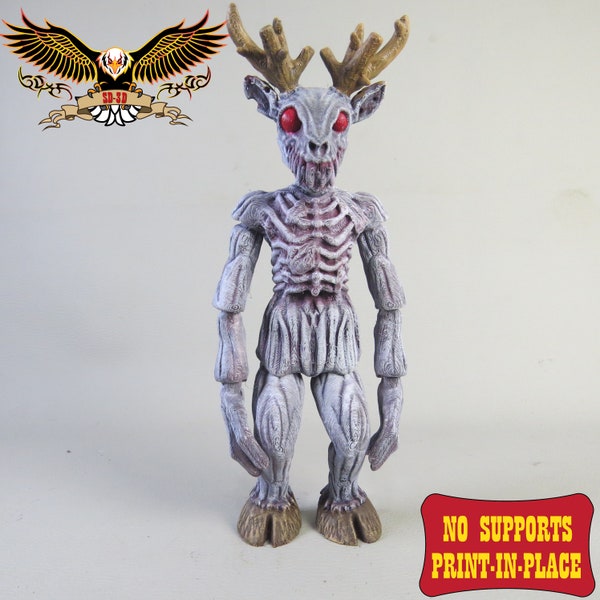 Spooky Flexi Wendigo 3D Print | Halloween Decor | Various Sizes & Colors