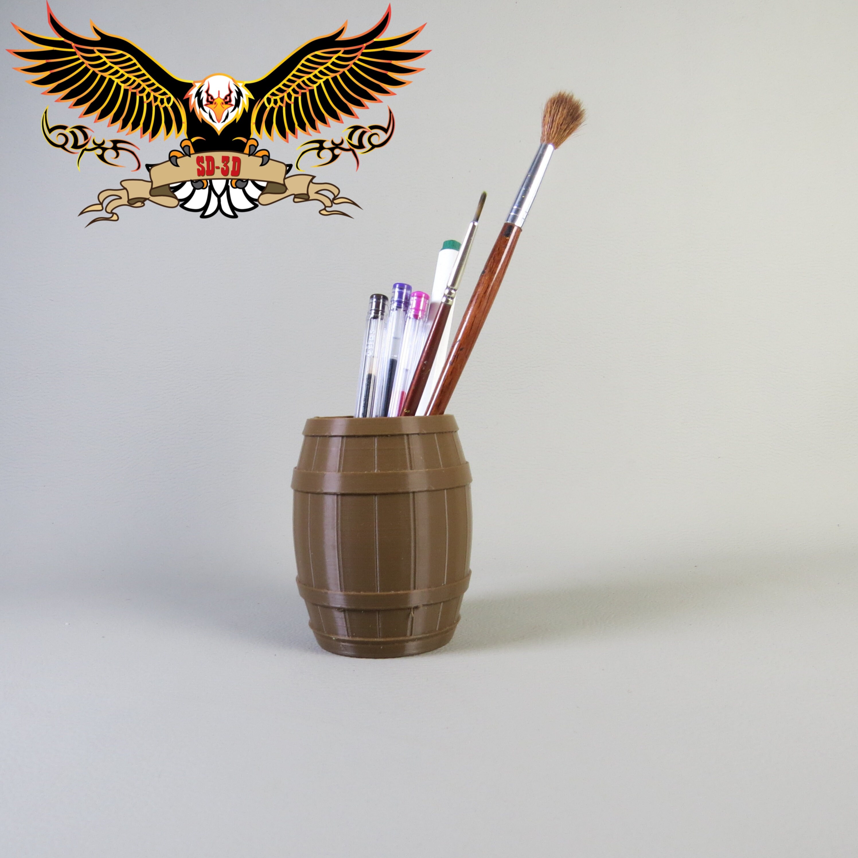Customizable 3D Printed Beer Barrel Pen Holder Choose Size, Color &amp; Add ...