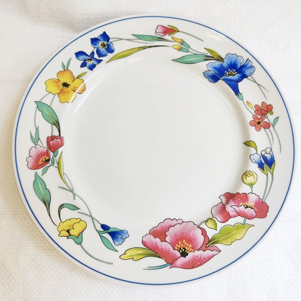 WOOD&SONS vintage Alpine Meadow plate (26cm), flowers