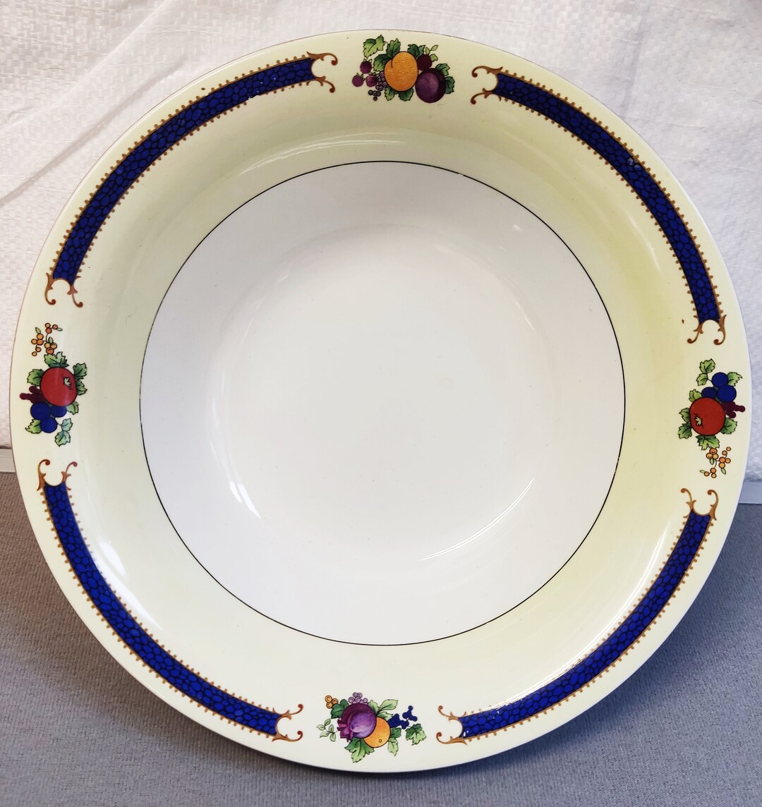 LEIGHTON POTTERY, Vintage Ceramic Bowl/serving Dish, Plums Etsy