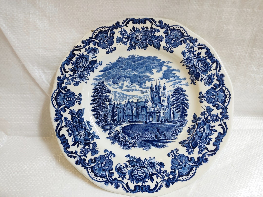 ENOCH WEDGWOOD Vintage Blue Plate BALMORAL Castle Etsy