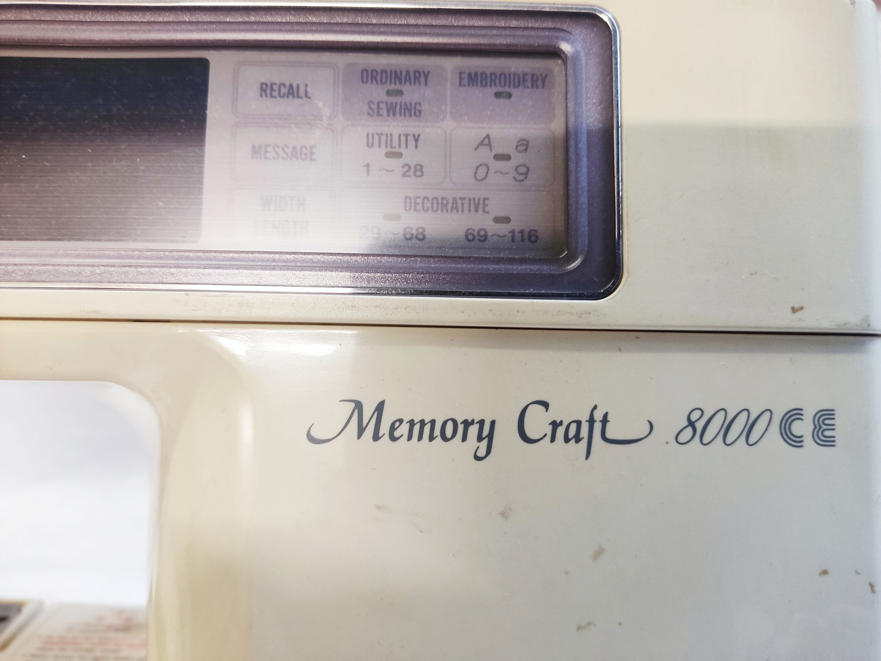 New Home by Janome Memory Craft 8000 Digital Sewing Machine Etsy