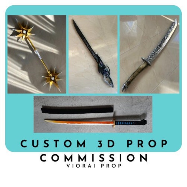 CUSTOM 3D PROP COMMISSION - Cosplay porp, katana, sword, claymore, weapon