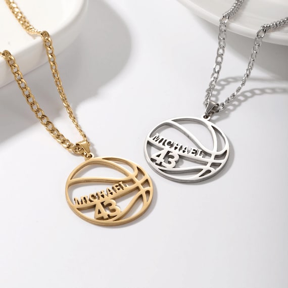 Necklace Personalized Basketball Necklace For Guys Basketball