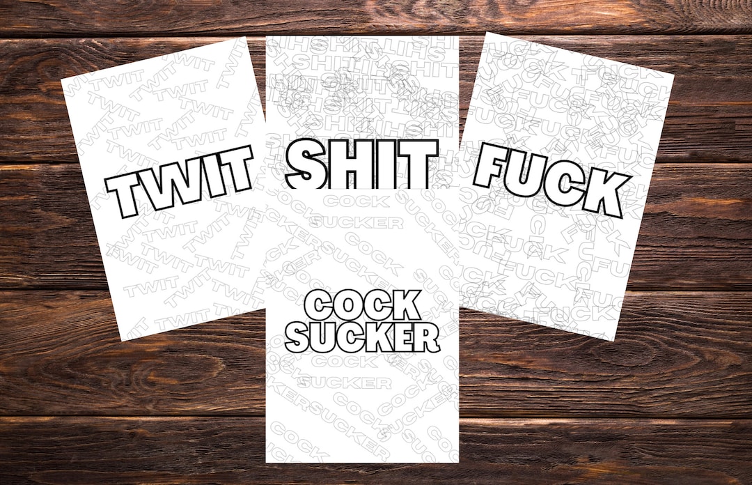 100 Swear Words Coloring Pages Adults , Cursing Words Coloring Sheet