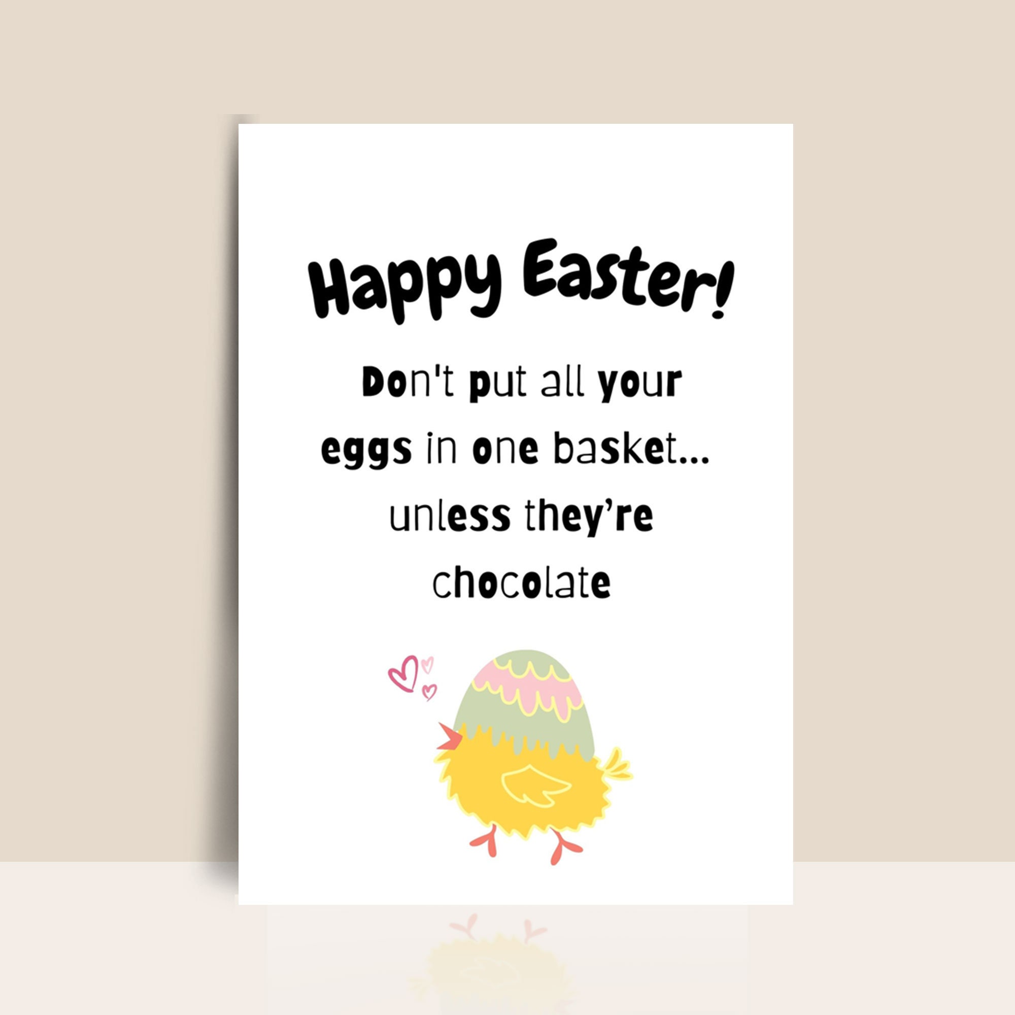 Don't Put Your Eggs in One Basket - Happy Easter - Easter Card - Printable  Card - Funny Card - Greeting Card - Etsy, image size:2000x2000