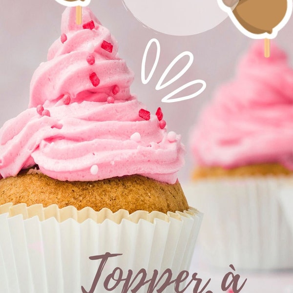 Pic à Cupcake / Décoration anniversaire/ Woodland Birthday/ birthday cupcake toppers