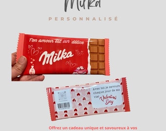 Tablette de Chocolat personnalisé pour la Saint-Valentin
