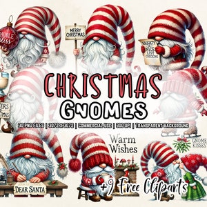 Gnomo festivo dell'acquerello, Clipart di Gnomo rosso natalizio, Gnomo festivo PNG, Gnomi scandinavi e invernali, Simpatici disegni di sublimazione natalizia