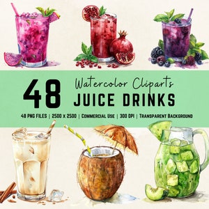 Aquarell Saft Getränke Clipart Saft Clipart Getränke Clipart Saft PNG Getränk Kunst Getränke Clipart Saft Bilder Getränk Grafiken Saft Drucke