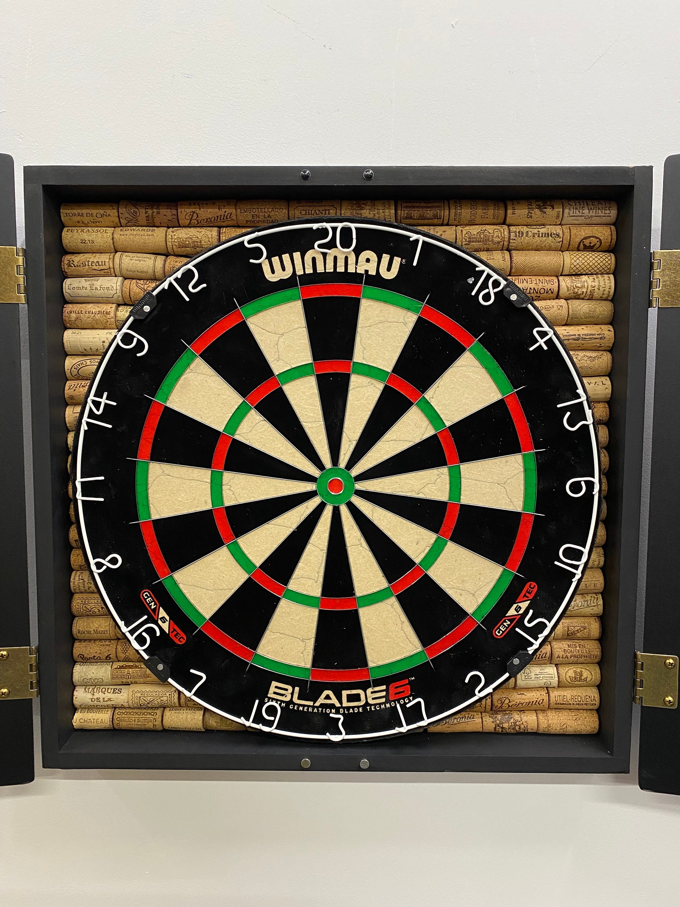 Handmade Bespoke Cork Dart Board Surround With Darts Etsy UK