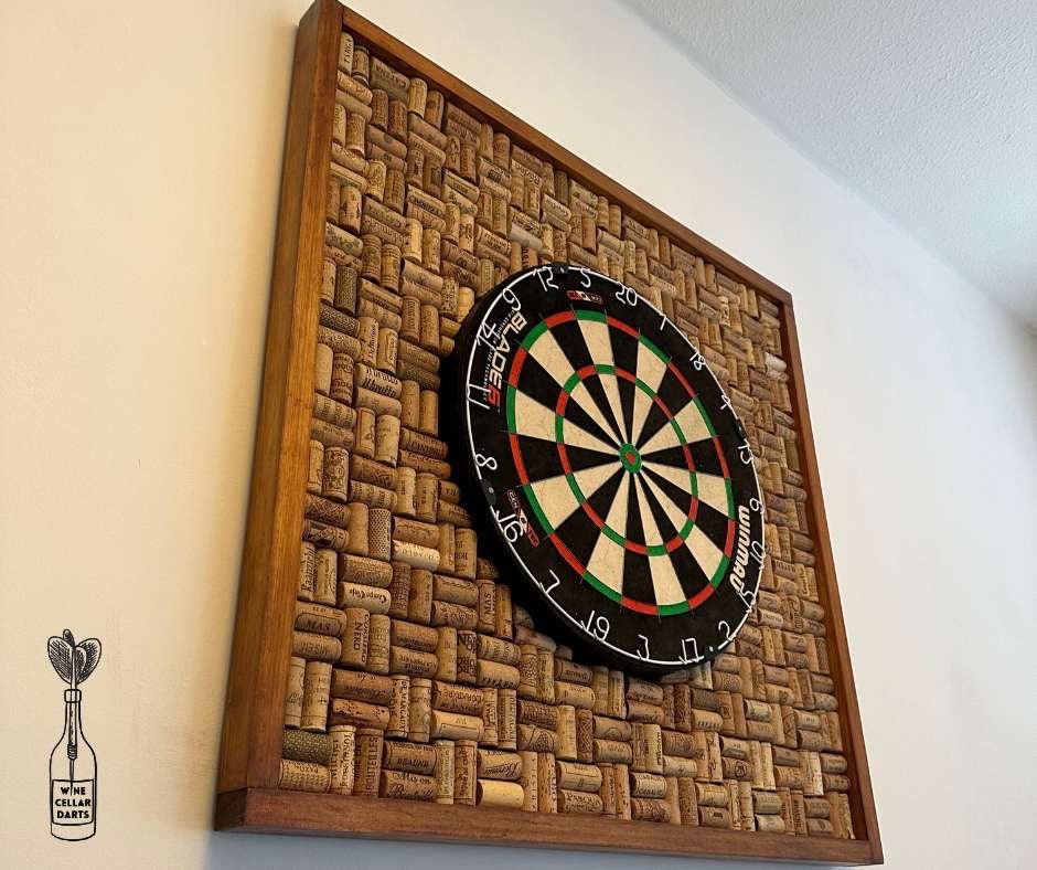 Handmade Bespoke Walnut Stained Cork Dart Board Backer 30 X 30 Etsy UK