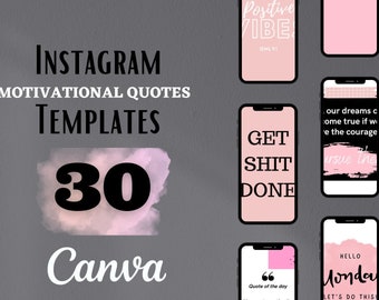 30 Instagram Quote Template Canva, Editable Quotes Canva, Instagram Templates, Motivational Quotes, Social Media Templates