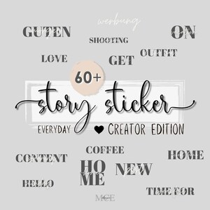 60+ Instagram Story Stickers I Daily Stickers I Blogger Stickers I Creator I Daily I Stickers I Content Creator Stickers I Snapchat I TikTok
