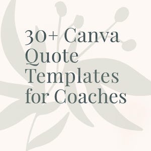 Coaching Quote Instagram Templates | Canva Editable | Feminine & Minimal Design