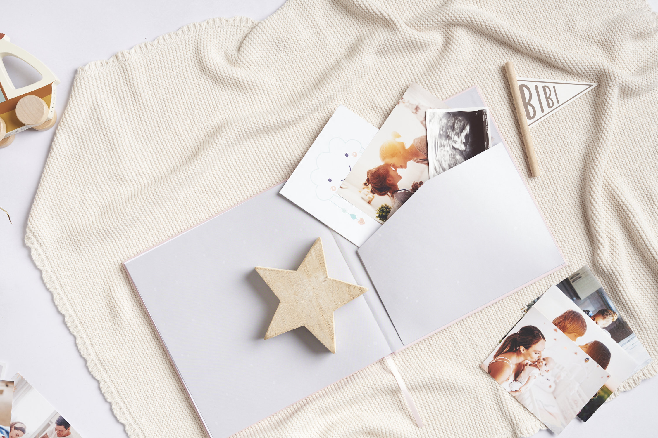 Livre De Naissance Bibi & Beau - Album Bébé 132 Pages - De 0 à 5 Ans - Format 10x15cm - Couleur Crème