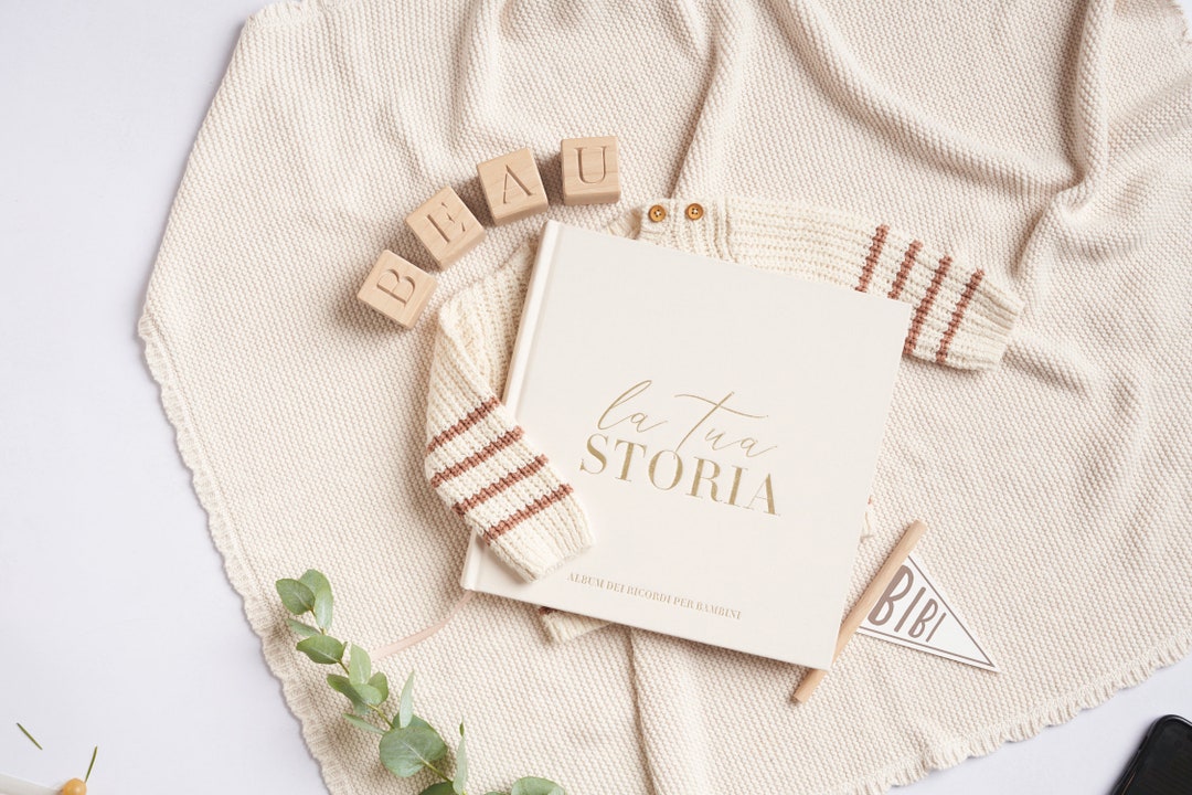 Lanpn Album Diario Nascita Bambino - Libro Ricordi Da 0 A 5 Anni