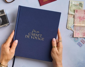 Journal de Voyage & Carnet d’Aventures – Scrapbook de Voyages für 16 Ziele – Couleur Bleu