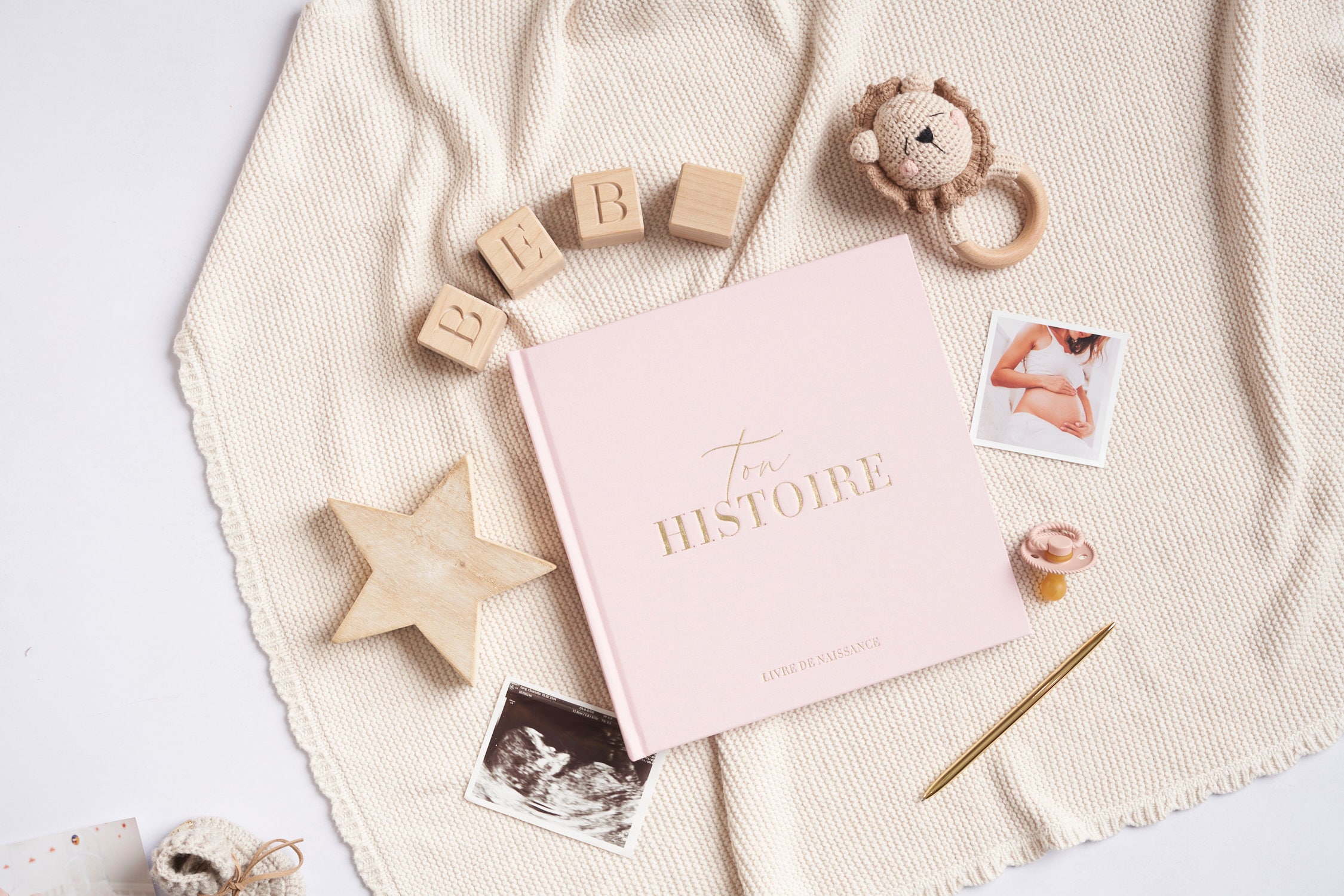 Livre Naissance - Álbum Fotos Cadeau 132 Páginas Scrapbooking - Bébés Garçons Filles - Fotos 10 x 15 y 13 x 18 - Rosa