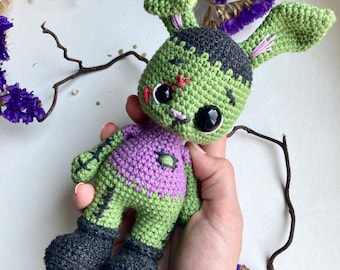 Frankie, the monster bunny, amigurumi (Eng,Pt, Esp, It)