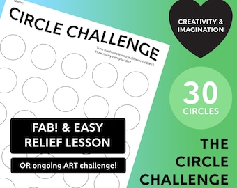 THE CIRCLE CHALLENGE!! | Fun Art Imagination Activity | Quick & Fun Relief Lesson | Teacher A4 Printable Template/Worksheet
