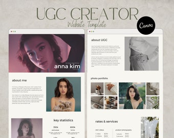 UGC Creator Website Template: Canva Portfolio (Digital Download)