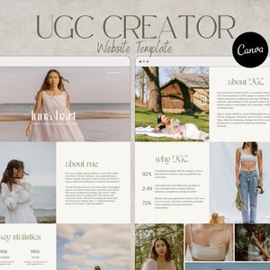 Minimalistisk UGC-webbmall: Canva-portfölj (digital nedladdning)