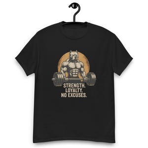 T-shirt classica unisex.Pitbull Palestrato – Maglietta Unisex Fitness con Cane Muscoloso, Idea Regalo Palestra.