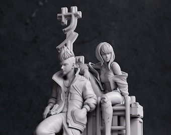 cyber couple on watch ready to print 3D file Figure STL Item Not Pyhsical