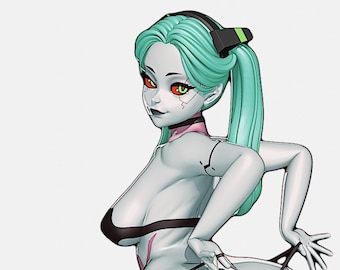 sexy cyberpunk female 3D Print Figure STL Item Not Pyhsical