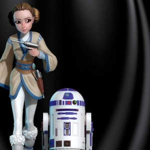 Padme diorama Star Wars 3D-utskriftsfigur STL-objekt ej fysiskt
